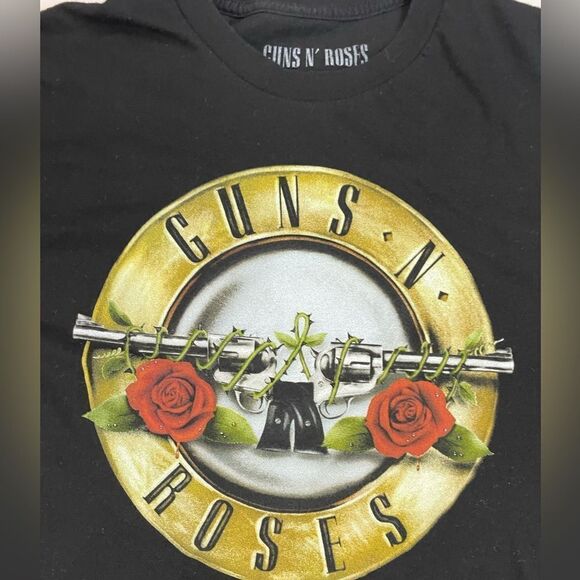 Guns N Roses Graphic Logo T-shirt Men Large Black Short Sleeve Music - Picture 2 of 5